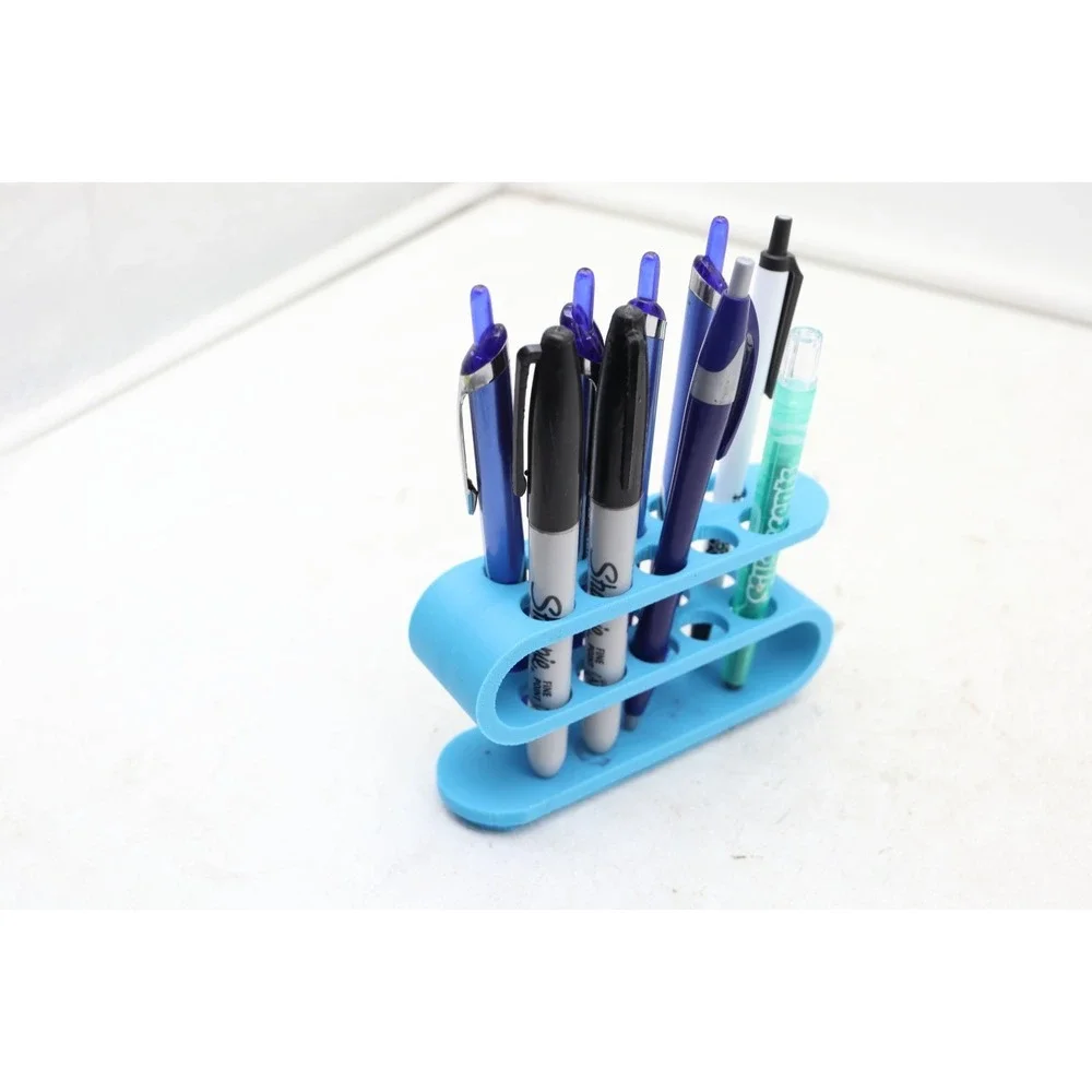 Modern Desktop Office Organizer - 3D Printed Pen/Pencil Holder - Turquoise - USA